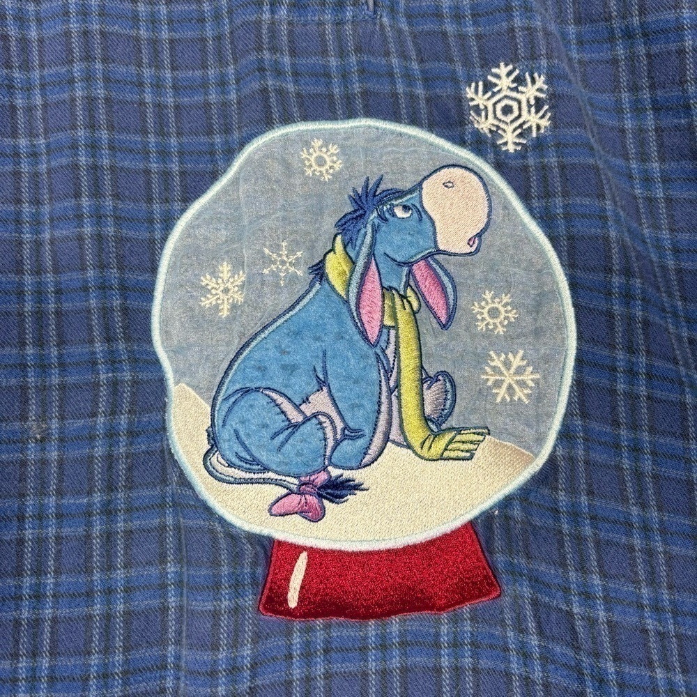 The Disney Store Nightgown Womens Large Extra Large Eeyore Winnie the Pooh Plaid - Picture 2 of 5
